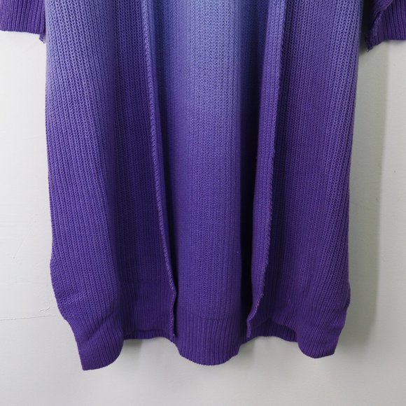 NWT Free People Come Together Cardigan Longline Sweater Ombre Crystal Cove M - Picture 10 of 14